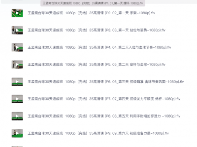 花了998买来的台球教程，正版高清视频教程